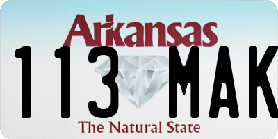 AR license plate 113MAK