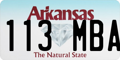 AR license plate 113MBA
