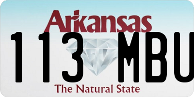 AR license plate 113MBU