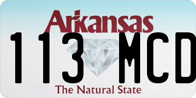 AR license plate 113MCD