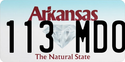 AR license plate 113MDO