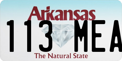 AR license plate 113MEA