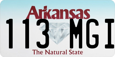 AR license plate 113MGI