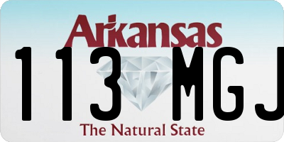 AR license plate 113MGJ