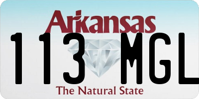 AR license plate 113MGL