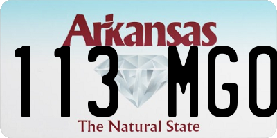 AR license plate 113MGO