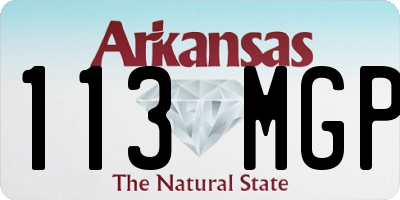 AR license plate 113MGP
