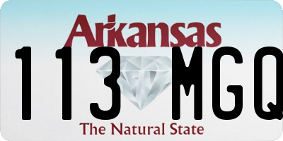 AR license plate 113MGQ
