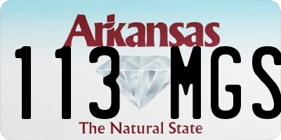 AR license plate 113MGS