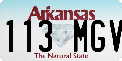 AR license plate 113MGV