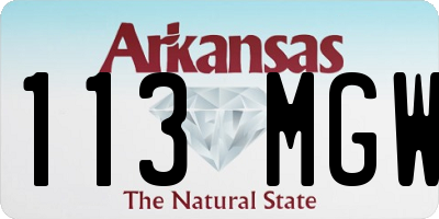 AR license plate 113MGW