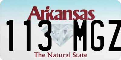 AR license plate 113MGZ