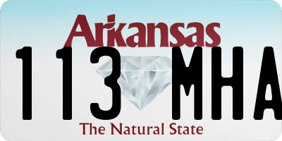 AR license plate 113MHA