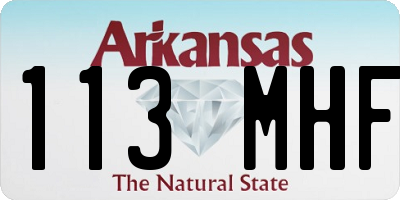 AR license plate 113MHF