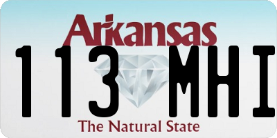 AR license plate 113MHI