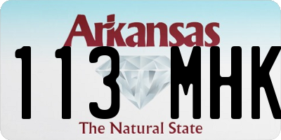 AR license plate 113MHK