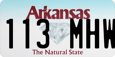 AR license plate 113MHW