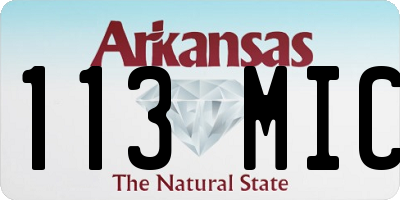 AR license plate 113MIC