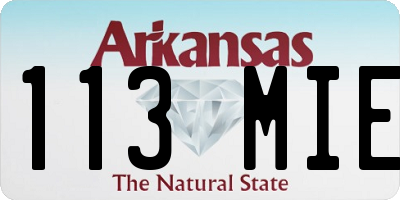 AR license plate 113MIE