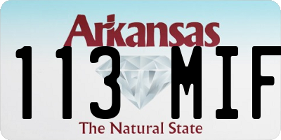 AR license plate 113MIF