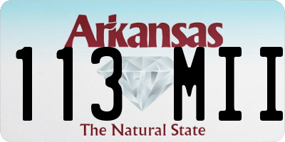 AR license plate 113MII