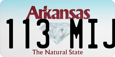 AR license plate 113MIJ