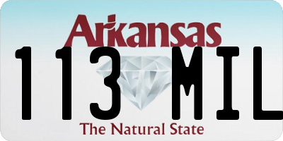 AR license plate 113MIL
