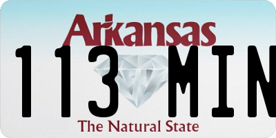 AR license plate 113MIN