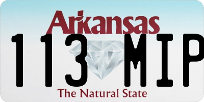 AR license plate 113MIP