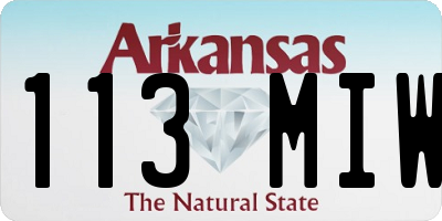 AR license plate 113MIW