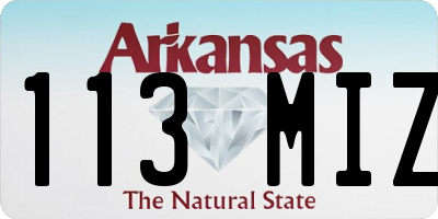 AR license plate 113MIZ