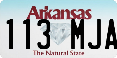 AR license plate 113MJA
