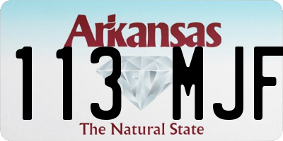 AR license plate 113MJF