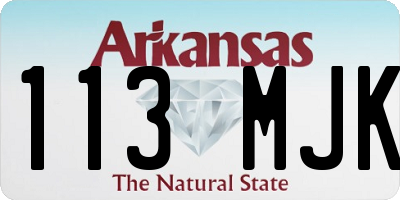 AR license plate 113MJK