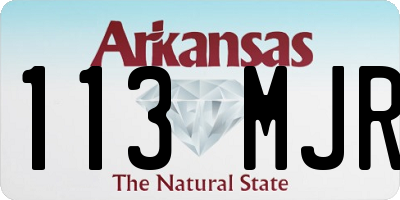 AR license plate 113MJR