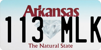 AR license plate 113MLK
