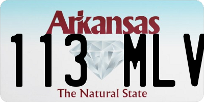 AR license plate 113MLV