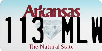 AR license plate 113MLW