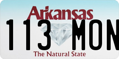 AR license plate 113MON