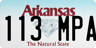 AR license plate 113MPA