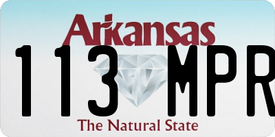 AR license plate 113MPR