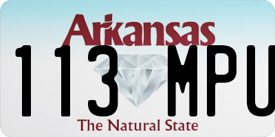 AR license plate 113MPU
