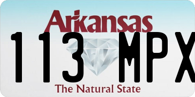 AR license plate 113MPX