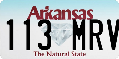 AR license plate 113MRV