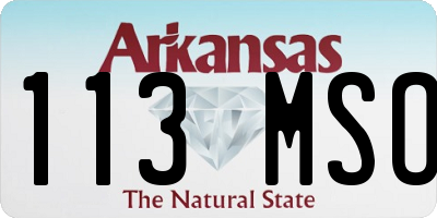 AR license plate 113MSO