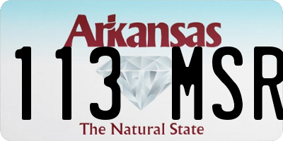 AR license plate 113MSR