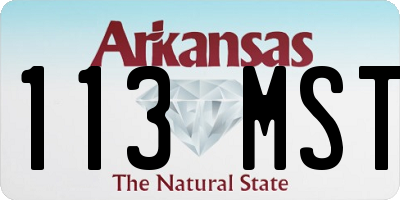 AR license plate 113MST