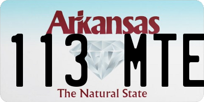 AR license plate 113MTE