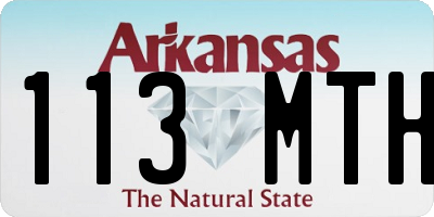 AR license plate 113MTH