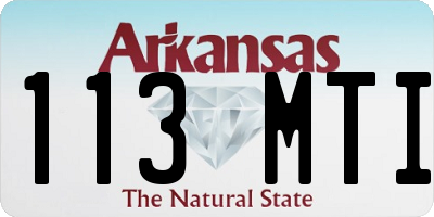 AR license plate 113MTI